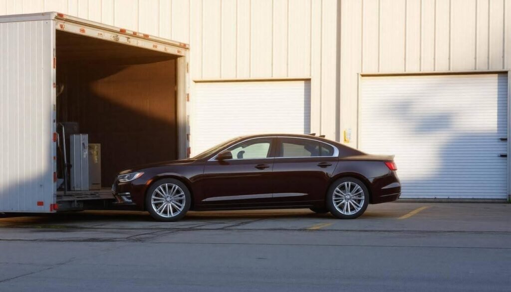 car at storage facility