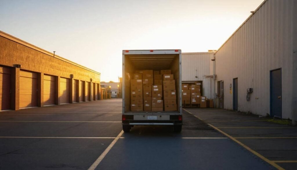 truck at storage facility