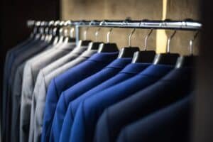 clothes organized on the hanger