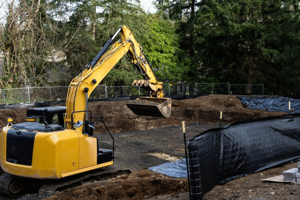 excavator at work